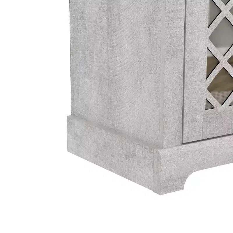 Meuble Galano à 2 portes avec rangement pour bouteilles et portes à découpes 45,7 L 15,7 P 29,3 H