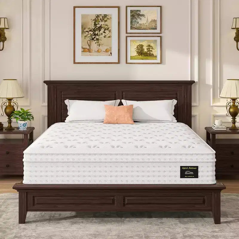 Matelas hybride Whisen 14 King, matelas ergonomique de luxe, matelas en mousse à mémoire de forme, ressorts ensachés