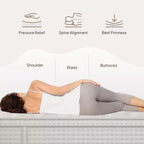 Matelas hybride Whisen 14 King, matelas ergonomique de luxe, matelas en mousse à mémoire de forme, ressorts ensachés