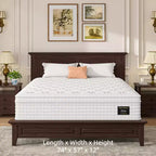 Matelas hybride Whisen 14 King, matelas ergonomique de luxe, matelas en mousse à mémoire de forme, ressorts ensachés