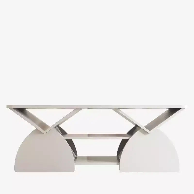 Table basse rectangulaire à bords arrondis et étagères ouvertes GDFStudio Indigo