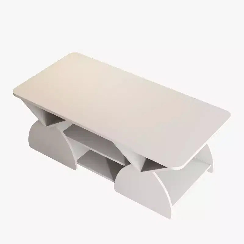 Table basse rectangulaire à bords arrondis et étagères ouvertes GDFStudio Indigo