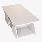 Table basse rectangulaire à bords arrondis et étagères ouvertes GDFStudio Indigo