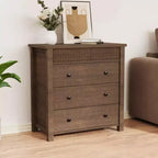Commode de chambre à coucher, table de chevet, commode en bois, table d'appoint cannelée, organiseur de rangement