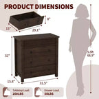 Commode de chambre à coucher, table de chevet, commode en bois, table d'appoint cannelée, organiseur de rangement