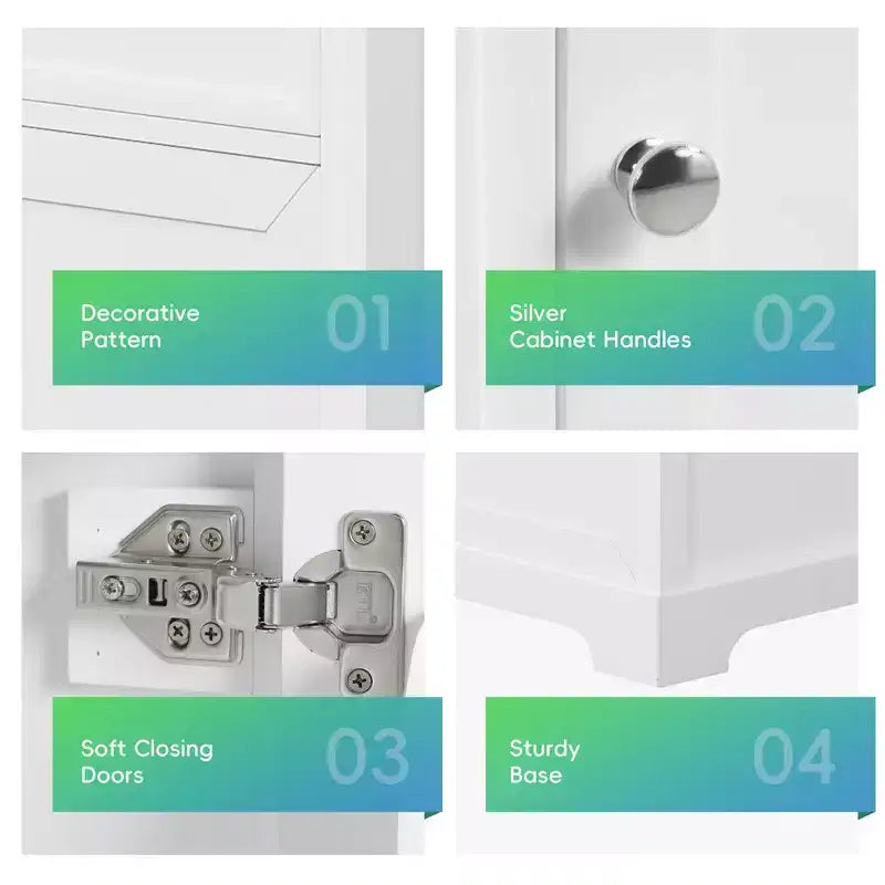 Meuble-lavabo MAYEERTY 20 pouces avec lavabo, porte à fermeture amortie, étagère de rangement réglable, gris