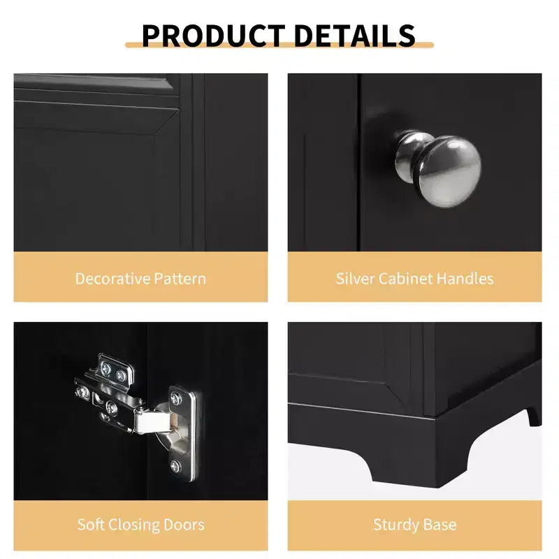 Meuble-lavabo MAYEERTY 20 pouces avec lavabo, porte à fermeture amortie, étagère de rangement réglable, gris