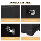 Meuble-lavabo MAYEERTY 20 pouces avec lavabo, porte à fermeture amortie, étagère de rangement réglable, gris