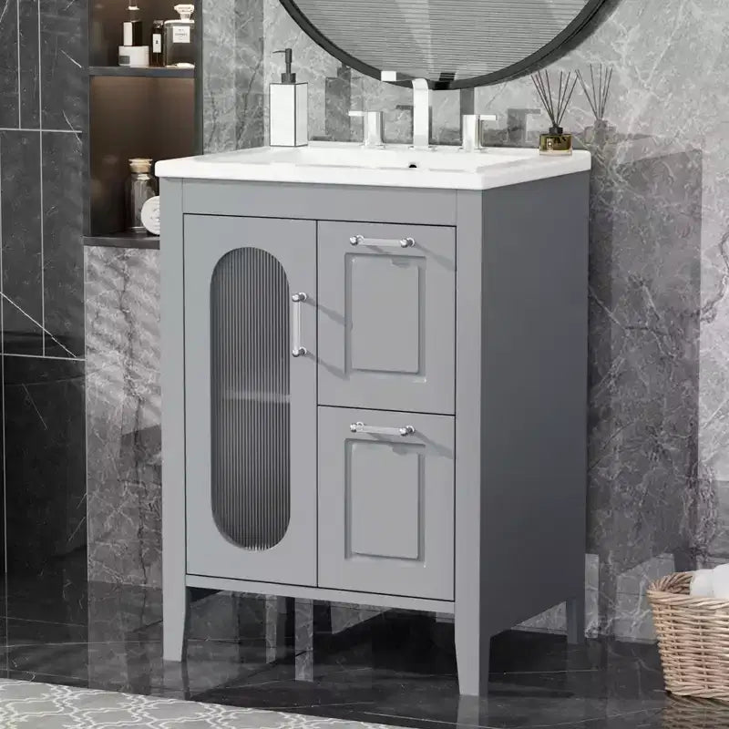 MAYEERTY Meuble de Salle de Bain Noir Triangle Étagère Réglable MDF Moderne