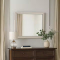 Royal Hampton Dresser Mirror, Bevel Glass, Light Gray Solid Wood Frame, 34x44