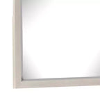 Miroir de commode Royal Hampton, verre biseauté, cadre en bois massif gris clair, 34x44