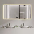 TUYOHW 48x32 Inch LED Wall Mount Bathroom Mirror with Anti-Fog Function,Wall Mount Vanity Mirror with Frameless Design for Bathroom,Bedroom