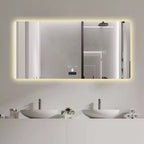 TUYOHW 48x32 Inch LED Wall Mount Bathroom Mirror with Anti-Fog Function,Wall Mount Vanity Mirror with Frameless Design for Bathroom,Bedroom