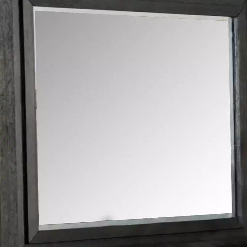 Miroir de commode Royal Hampton, bois massif noir, silhouette rectangulaire, 40x46