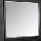 Miroir de commode Royal Hampton, bois massif noir, silhouette rectangulaire, 40x46