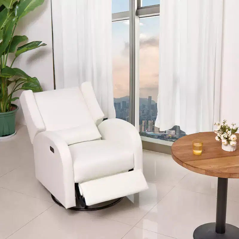 Fauteuil inclinable électrique et planeur pivotant, fauteuil inclinable planeur pivotant avec port USB et capacité de poids de 113 kg