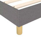 Cadre de lit en tissu gris foncé (100 % polyester), contreplaqué, bois composite