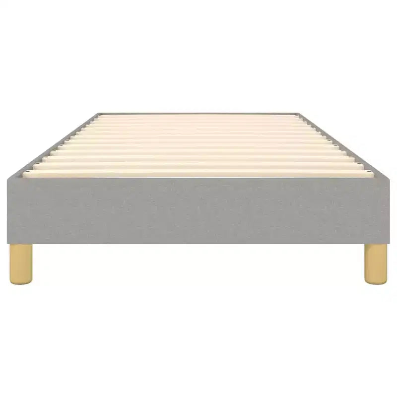Cadre de lit Gris clair Polyester, Contreplaqué, Bois d'ingénierie Lit jumeau XL