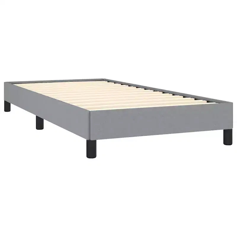 Cadre de lit en polyester gris clair, contreplaqué, bois manufacturé, Twin XL
