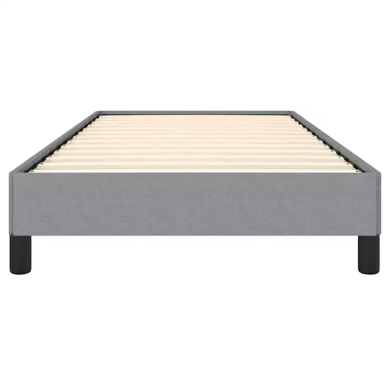 Cadre de lit en polyester gris clair, contreplaqué, bois manufacturé, Twin XL