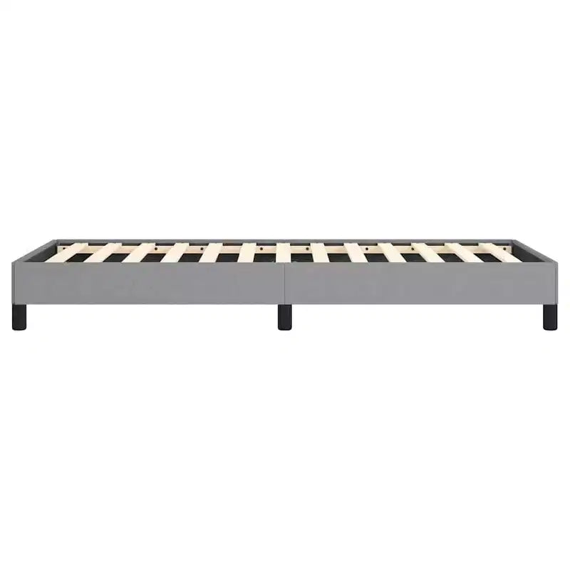 Cadre de lit en polyester gris clair, contreplaqué, bois manufacturé, Twin XL