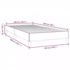 Cadre de lit en polyester gris clair, contreplaqué, bois manufacturé, Twin XL