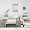 Bed Frame Black Faux leather, Plywood, Engineered wood Twin XL