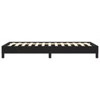 Cadre de lit en similicuir noir, contreplaqué, bois manufacturé Twin XL