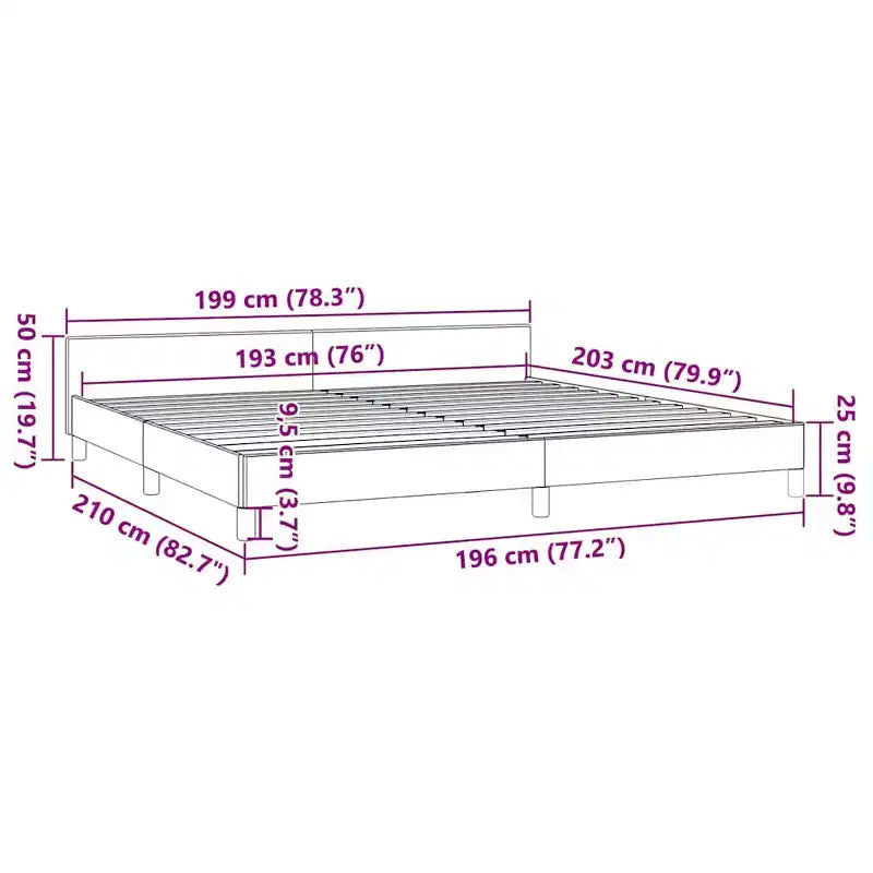 Cadre de lit avec tête de lit Similicuir blanc, contreplaqué, bois manufacturé