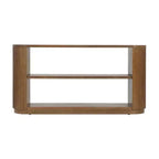 58.9 Table console d'entrée moderne, table de canapé mince avec étagère ouverte, table de couloir finition grain de bois pour salon - Panipeachy