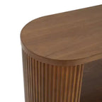 58.9 Table console d'entrée moderne, table de canapé mince avec étagère ouverte, table de couloir finition grain de bois pour salon - Panipeachy