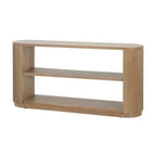 58.9 Table console d'entrée moderne, table de canapé mince avec étagère ouverte, table de couloir finition grain de bois pour salon - Panipeachy