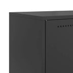 vidaXL Buffet noir acier Buffet moyen rectangulaire industriel