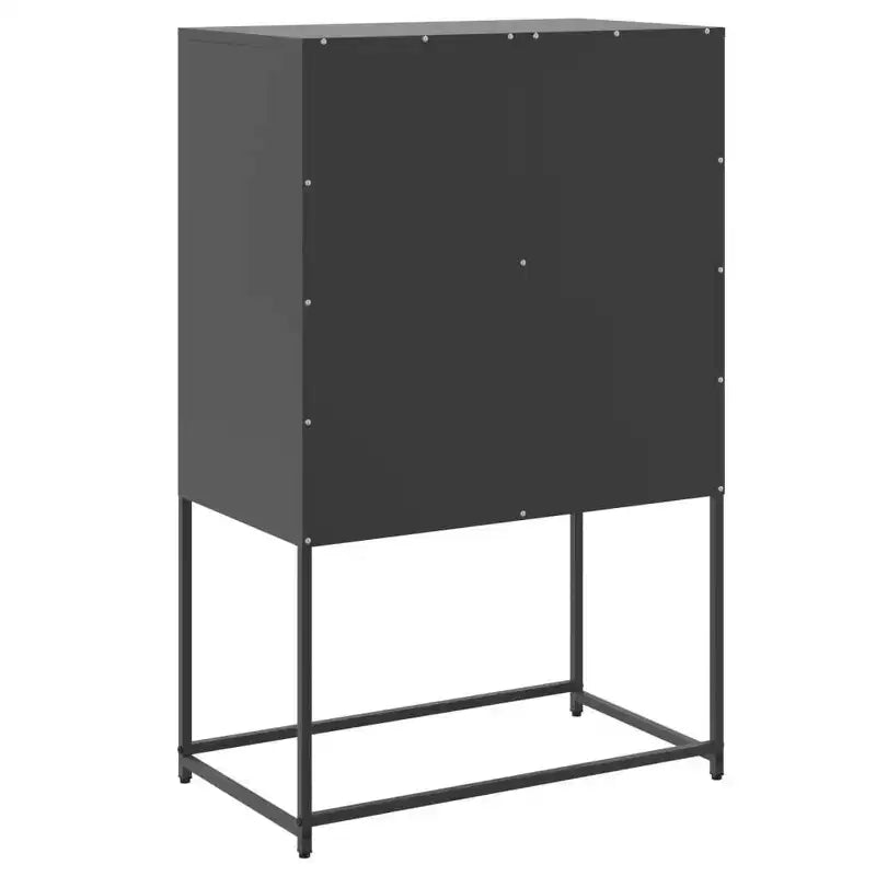 vidaXL Buffet noir acier Buffet moyen rectangulaire industriel