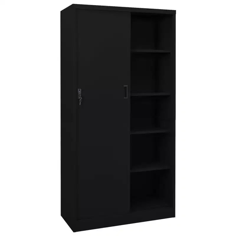 vidaXL Classeur de rangement verrouillable avec porte coulissante en acier