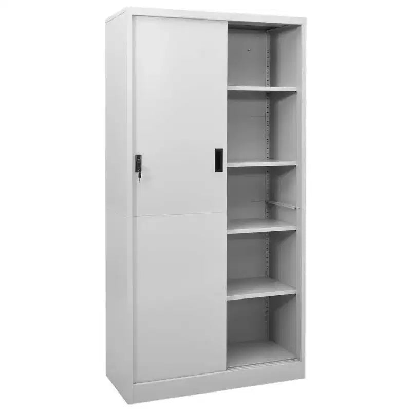 vidaXL Classeur de rangement verrouillable avec porte coulissante en acier