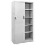 vidaXL Classeur de rangement verrouillable avec porte coulissante en acier