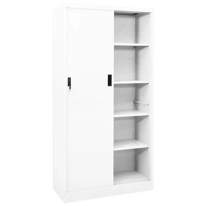 vidaXL Classeur de rangement verrouillable avec porte coulissante en acier