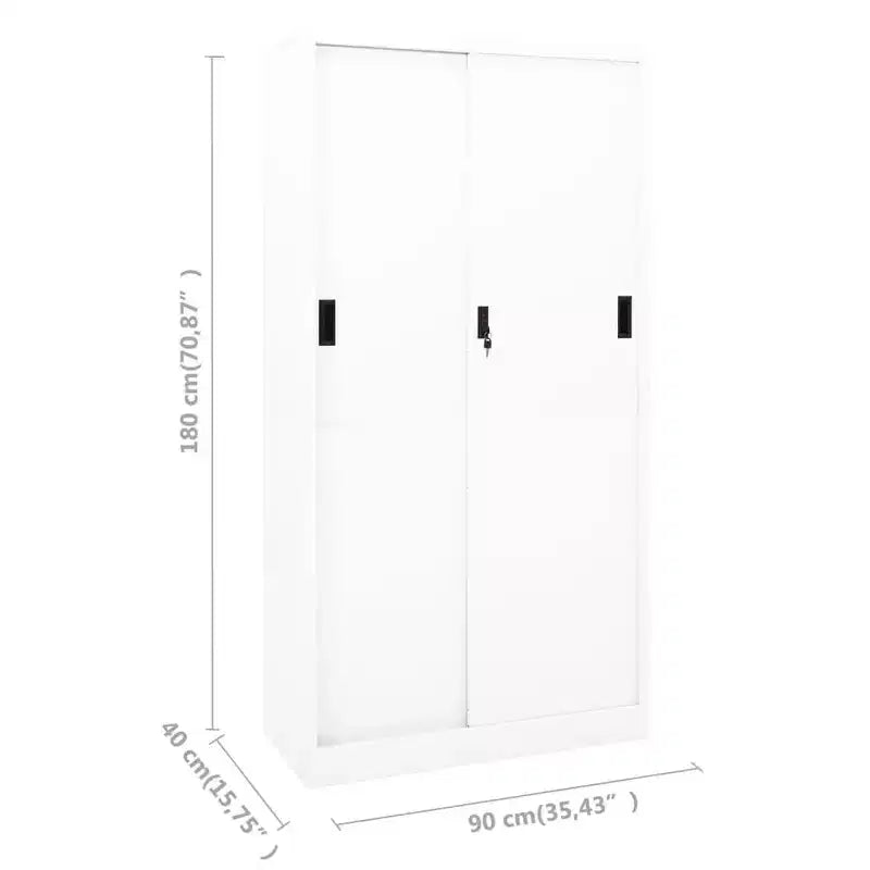 vidaXL Classeur de rangement verrouillable avec porte coulissante en acier