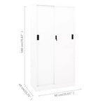 vidaXL Classeur de rangement verrouillable avec porte coulissante en acier