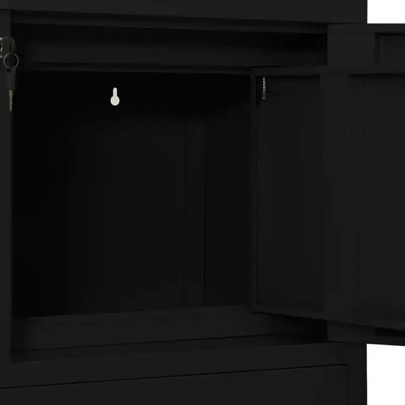 vidaXL Meuble de rangement classeur de bureau avec serrure pour bureau à domicile Acier - Gris clair Sans jardinière