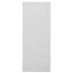 vidaXL Meuble de rangement classeur de bureau avec serrure pour bureau à domicile Acier - Gris clair Sans jardinière