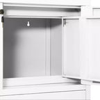 vidaXL Meuble de rangement classeur de bureau avec serrure pour bureau à domicile Acier - Gris clair Sans jardinière
