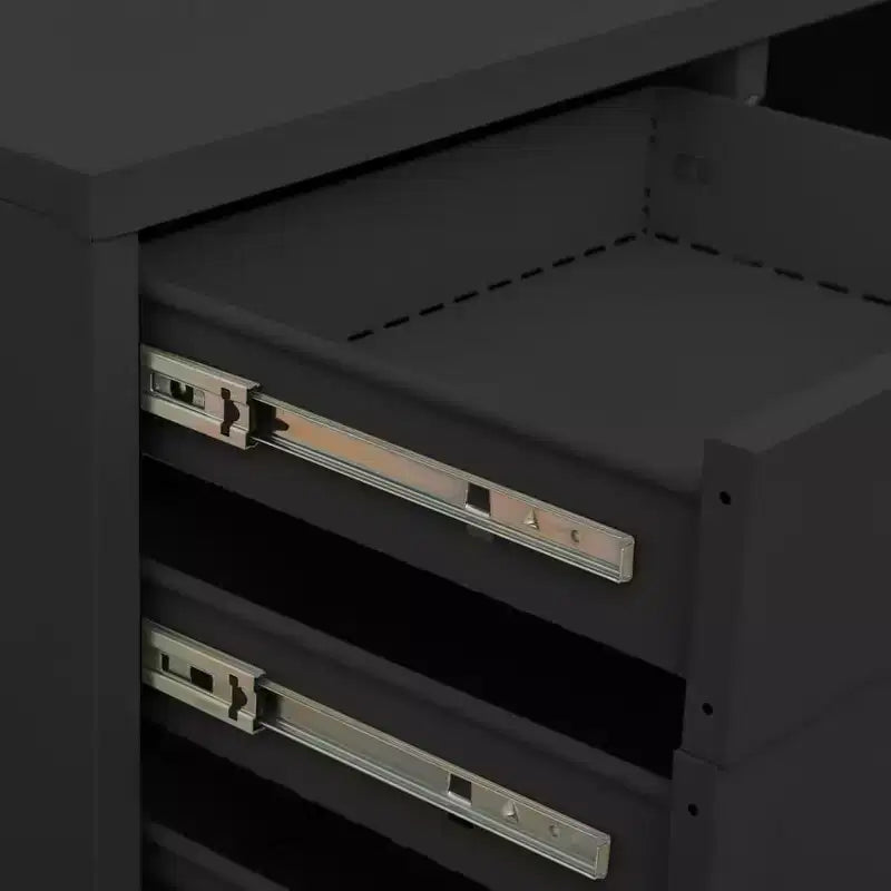vidaXL Meuble de rangement classeur de bureau avec serrure pour bureau à domicile Acier - Gris clair Sans jardinière