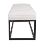 TUYOHW Banc capitonné en cuir PU de 54 pouces avec base en métal, banc d'entrée moderne pour chambre à coucher et salon