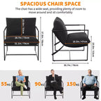 Fauteuil de salon, Fauteuil d'appoint moderne du milieu du siècle, Fauteuil de lecture confortable avec coussin en mousse déchiquetée pour salles de lecture, chambres, balcon