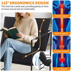 Fauteuil de salon, Fauteuil d'appoint moderne du milieu du siècle, Fauteuil de lecture confortable avec coussin en mousse déchiquetée pour salles de lecture, chambres, balcon
