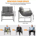 Fauteuil de salon, Fauteuil d'appoint moderne du milieu du siècle, Fauteuil de lecture confortable avec coussin en mousse déchiquetée pour salles de lecture, chambres, balcon