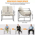 Fauteuil de salon, Fauteuil d'appoint moderne du milieu du siècle, Fauteuil de lecture confortable avec coussin en mousse déchiquetée pour salles de lecture, chambres, balcon
