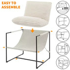 Fauteuil de salon, Fauteuil d'appoint moderne du milieu du siècle, Fauteuil de lecture confortable avec coussin en mousse déchiquetée pour salles de lecture, chambres, balcon